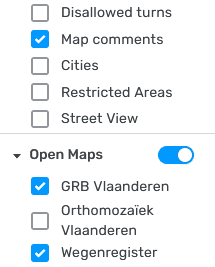 Open Maps layer drawer